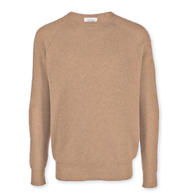 Laneus Men's Sweater Ribbed-Knit Merino-Blend Size L (50)